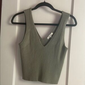 Madewell Olive Ribbed Tank Top